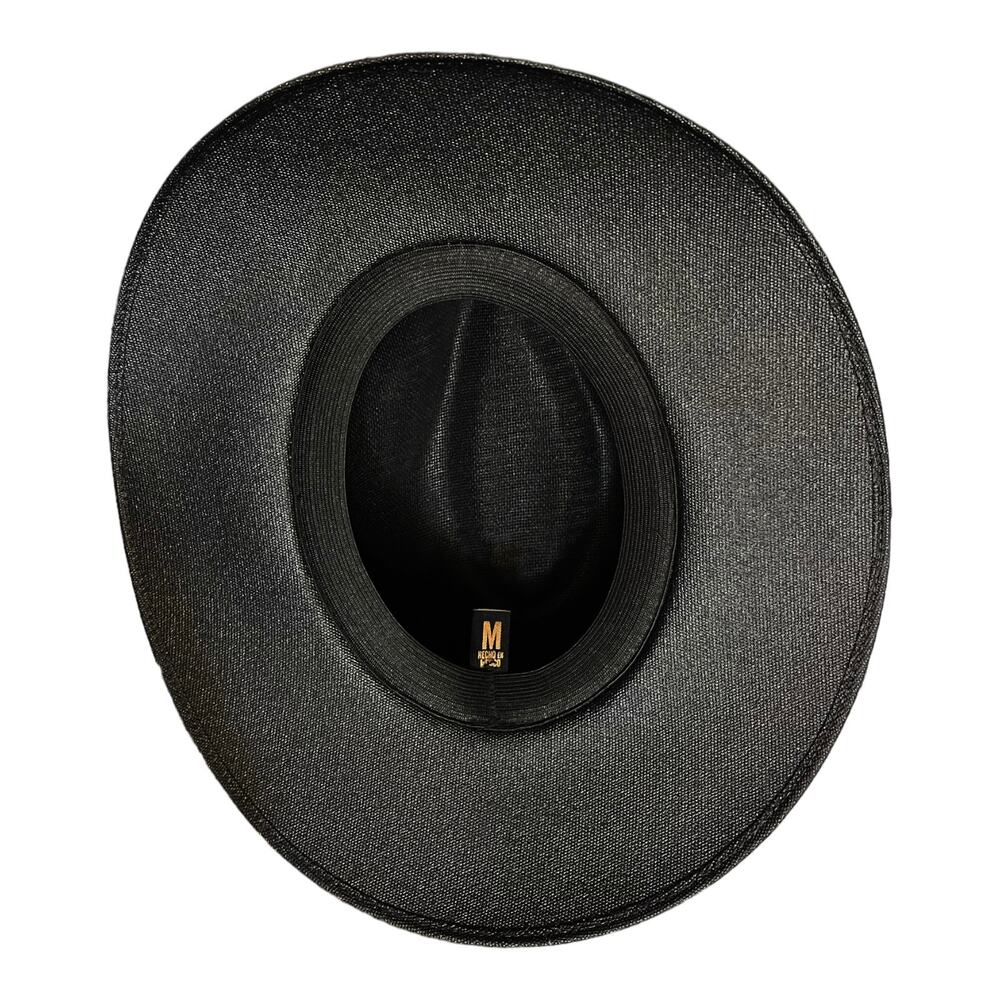 HAT MEXICAN Artisanal Hand Painted Fedora Floral Sombrero Panama Bohemian Black - Picture 5 of 9